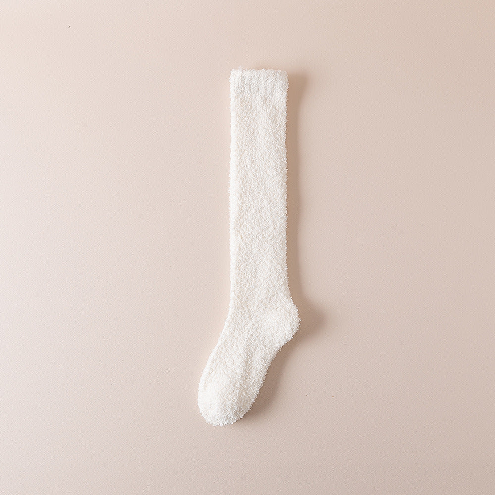 Wholesale Coral Fleece Calf Socks with Thickened Fleece Without Shedding Hair
